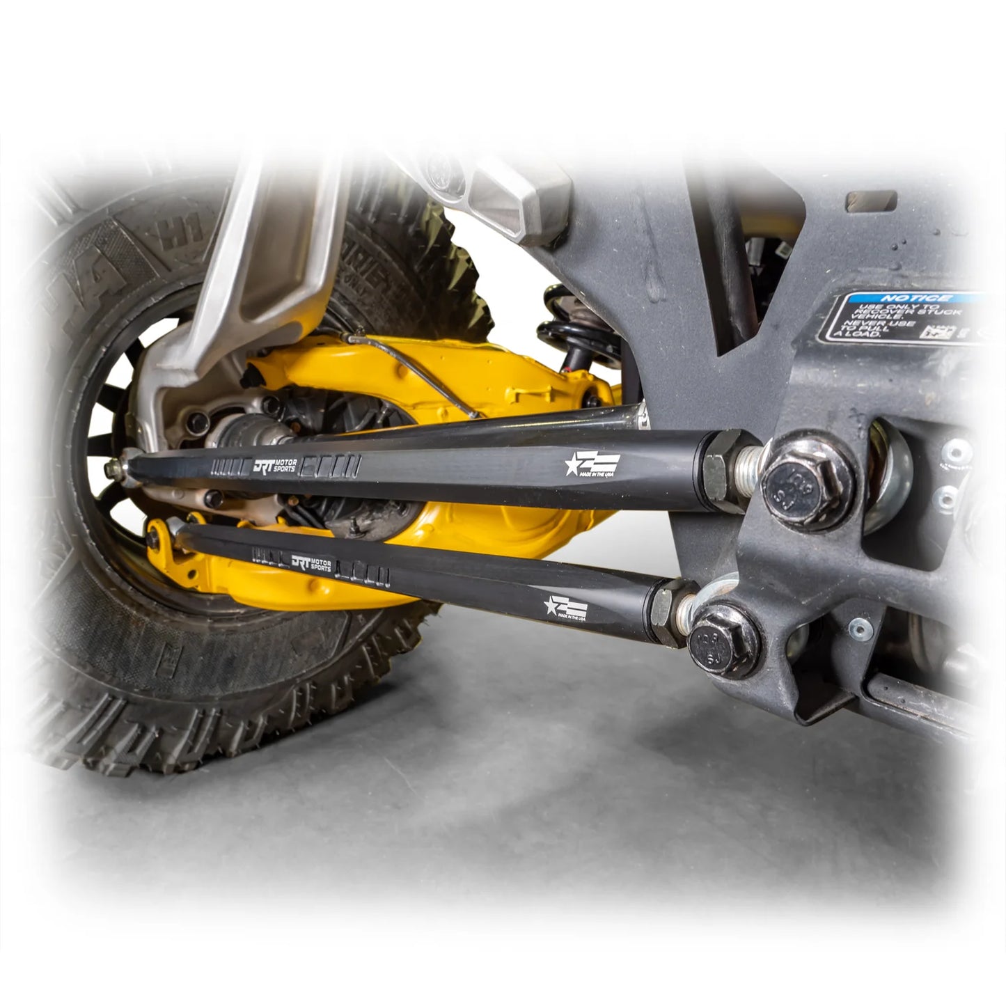 DRT Motorsports Can Am Maverick R Hex Bar Radius Rod Set, Black