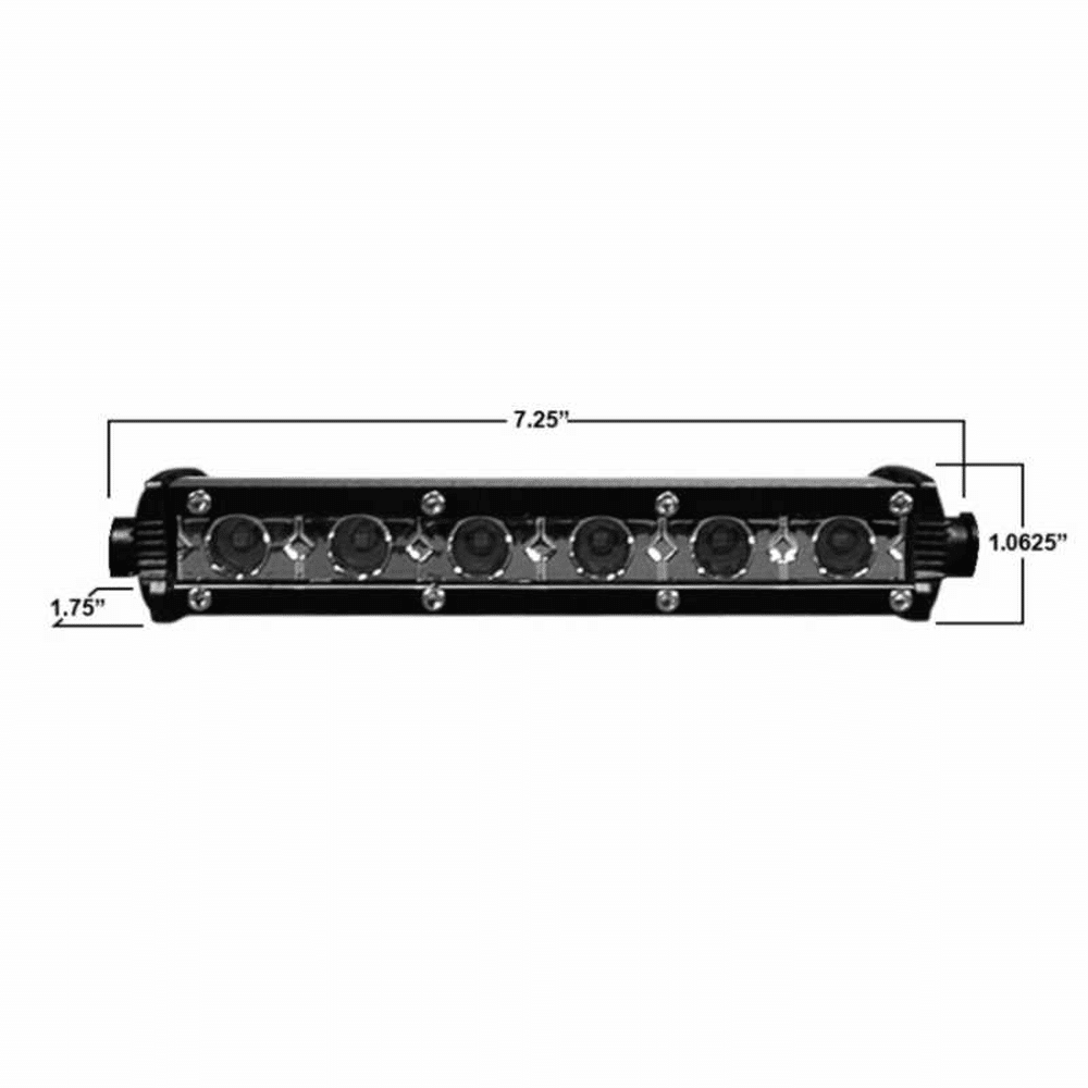 Ultra Slim Single Row Light Bar 7.25" AJK Offroad