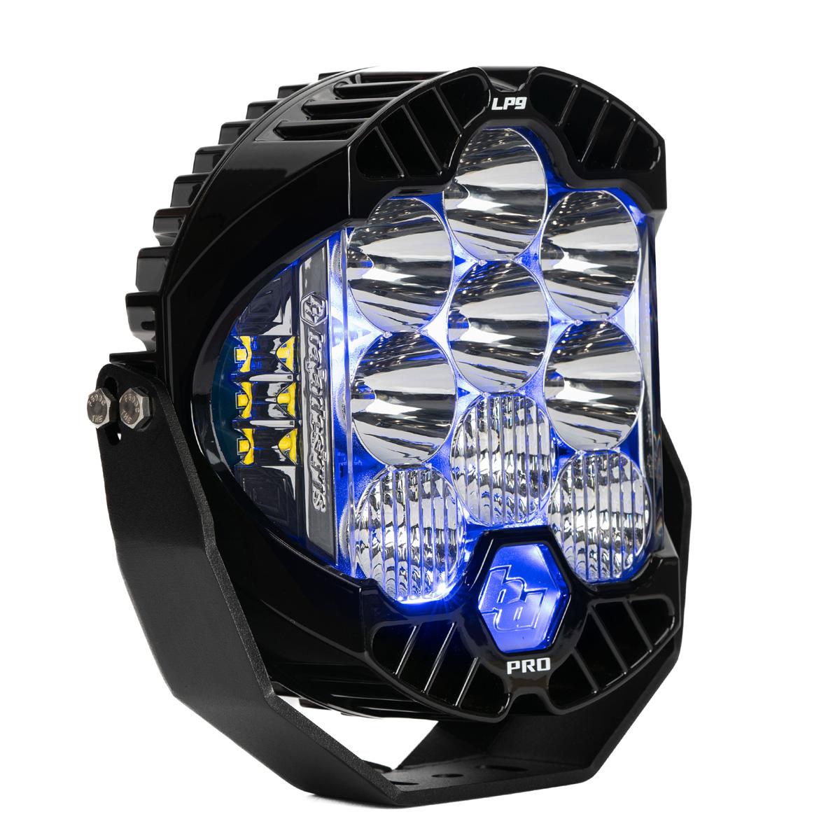 LP9 Pro LED Auxiliary Light Pod Light Pattern Driving/Combo Green Backlight Baja Designs