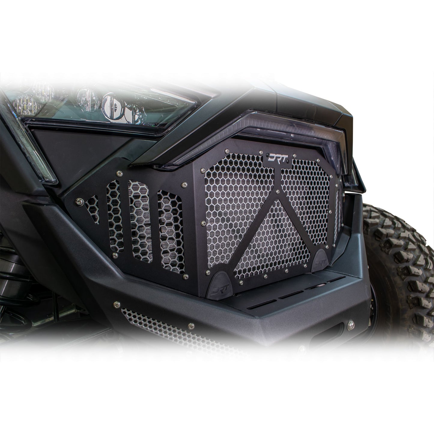 DRT Motorsports Polaris Pro R / Turbo R 2022-2024 Aluminum Front Grill - Black