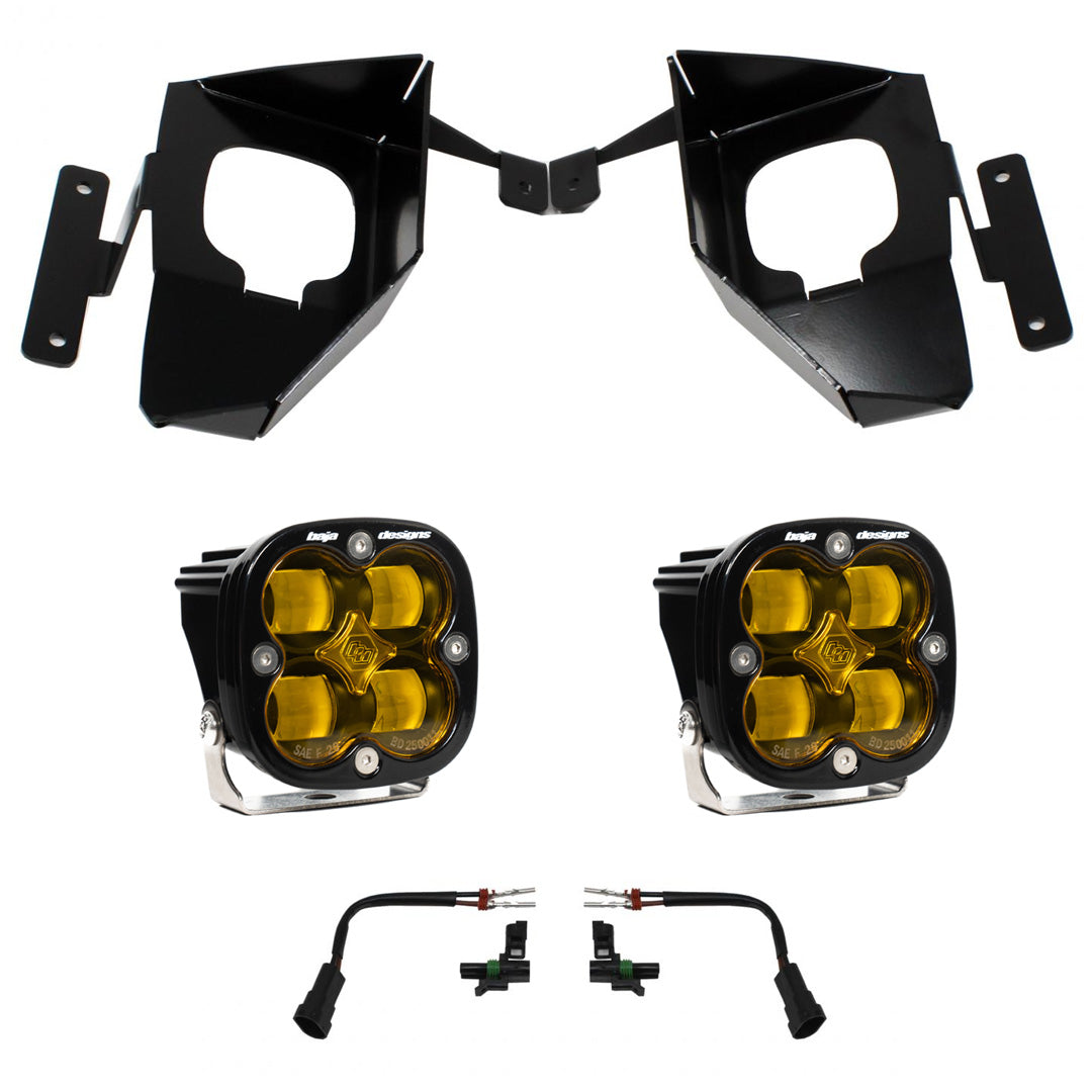 Silverado 1500 Fog Pocket Kit 16-18 Squadron SAE Clear Baja Designs