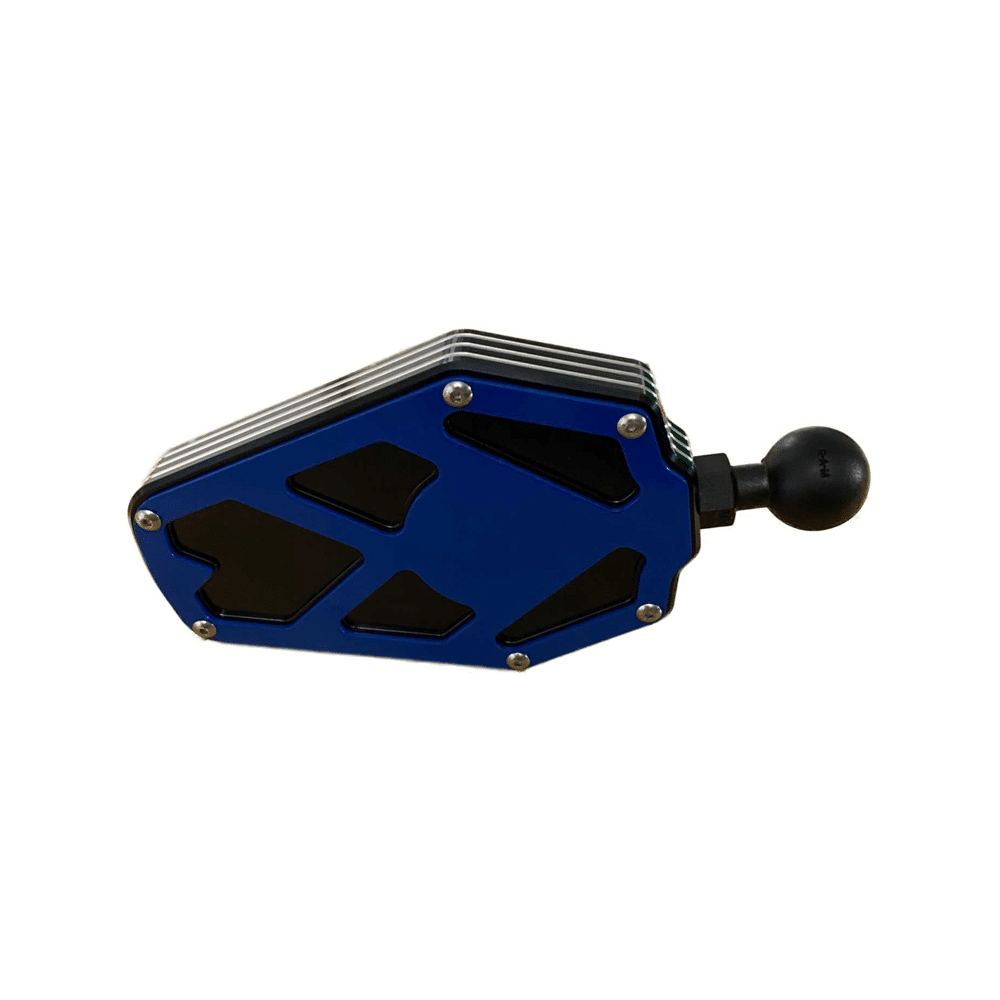BILLET ALUMINUM SIDE MIRROR AJK Offroad 2.00" BLUE
