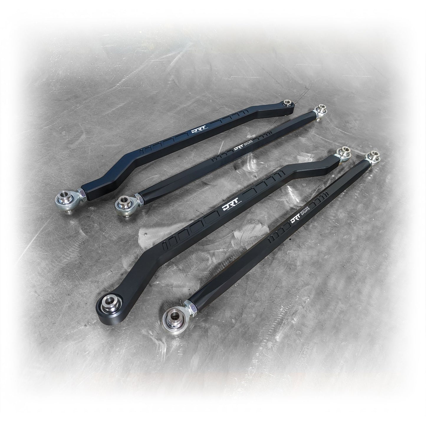 DRT Motorsports Pro R / Turbo R Billet Aluminum High Clearance Radius Rod Set, Black