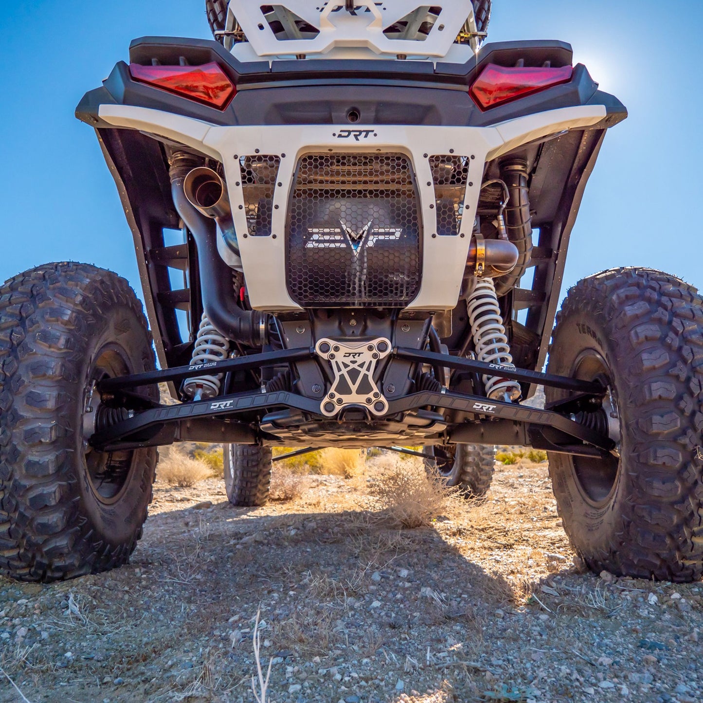 DRT Motorsports Polaris 2024+ XP1K/4 (64") Billet Aluminum High Clearance Radius Rod Set, Black