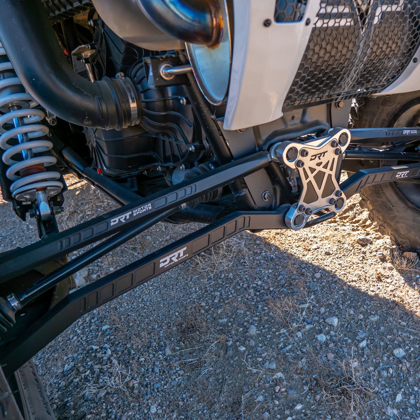 DRT Motorsports Polaris 2024+ XP1K/4 (64") Billet Aluminum High Clearance Radius Rod Set, Black