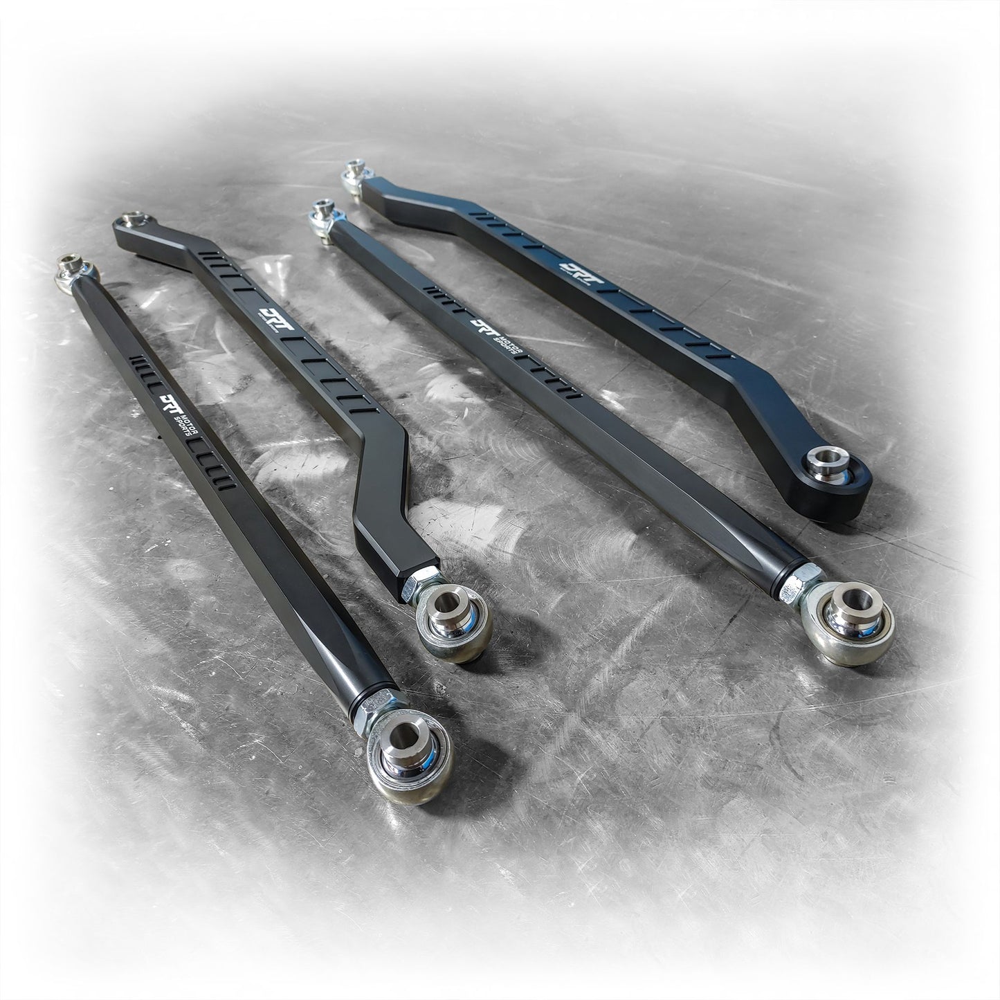 DRT Motorsports Pro R / Turbo R Billet Aluminum High Clearance Radius Rod Set, Black