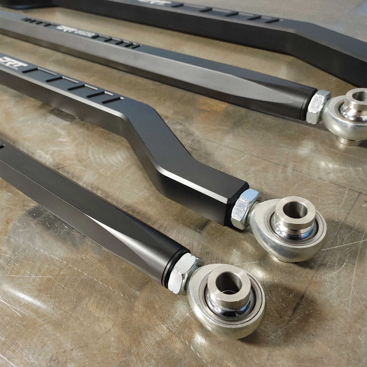 DRT Motorsports Polaris 2024+ XP1K/4 (64") Billet Aluminum High Clearance Radius Rod Set, Black