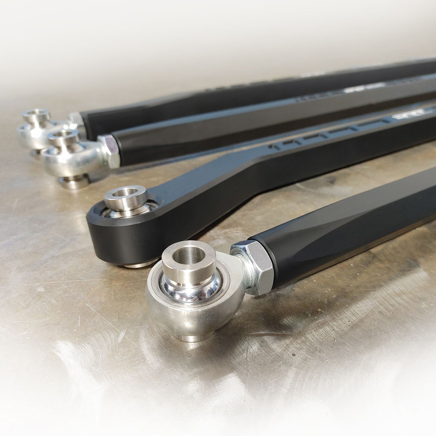 DRT Motorsports Polaris 2024+ XP1K/4 (64") Billet Aluminum High Clearance Radius Rod Set, Black
