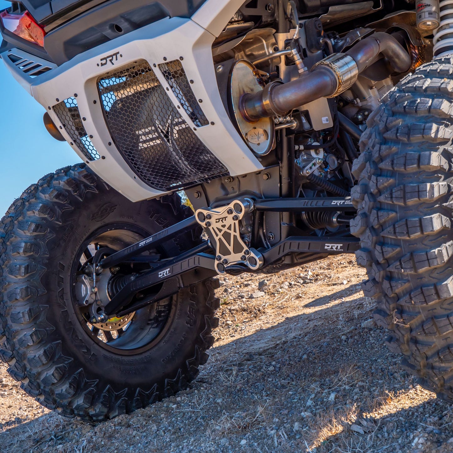DRT Motorsports Polaris 2024+ XP1K/4 (64") Billet Aluminum High Clearance Radius Rod Set, Black
