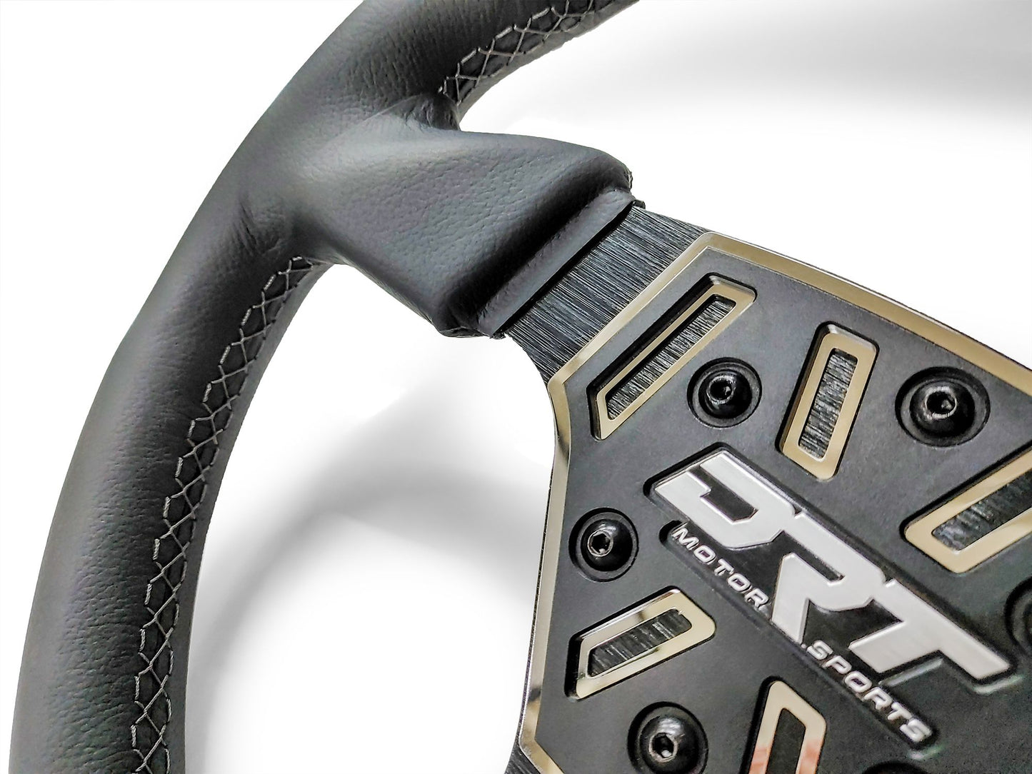 DRT Motorsports 330mm Round Steering Wheel - Leather