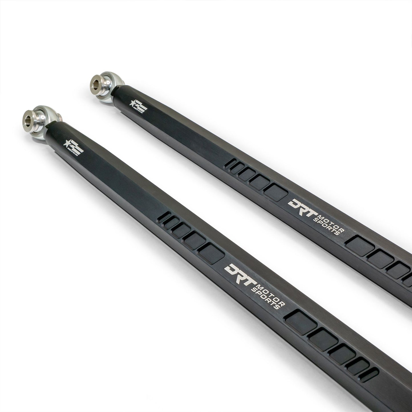DRT Motorsports Straight Hex Bar Radius Rod Set, Black - Polaris Pro/Turbo R Platform