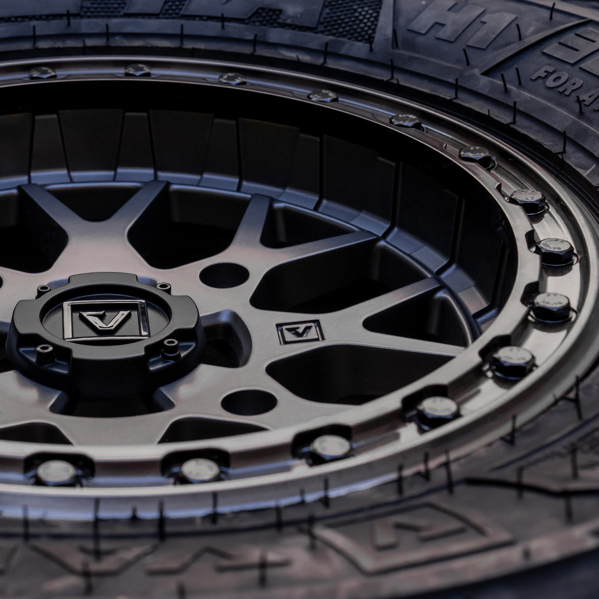 V07 Satin Black UTV Beadlock - Valor Offroad