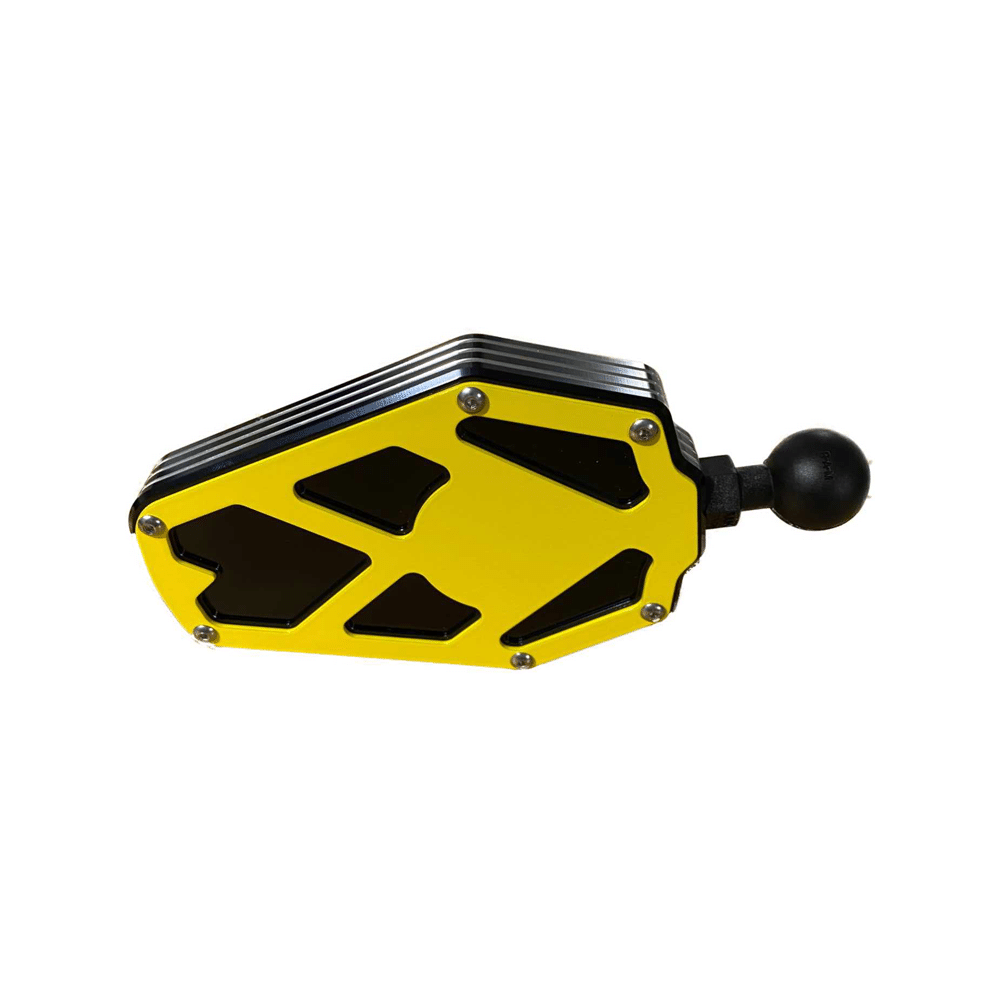BILLET ALUMINUM SIDE MIRROR AJK Offroad 2.00" YELLOW
