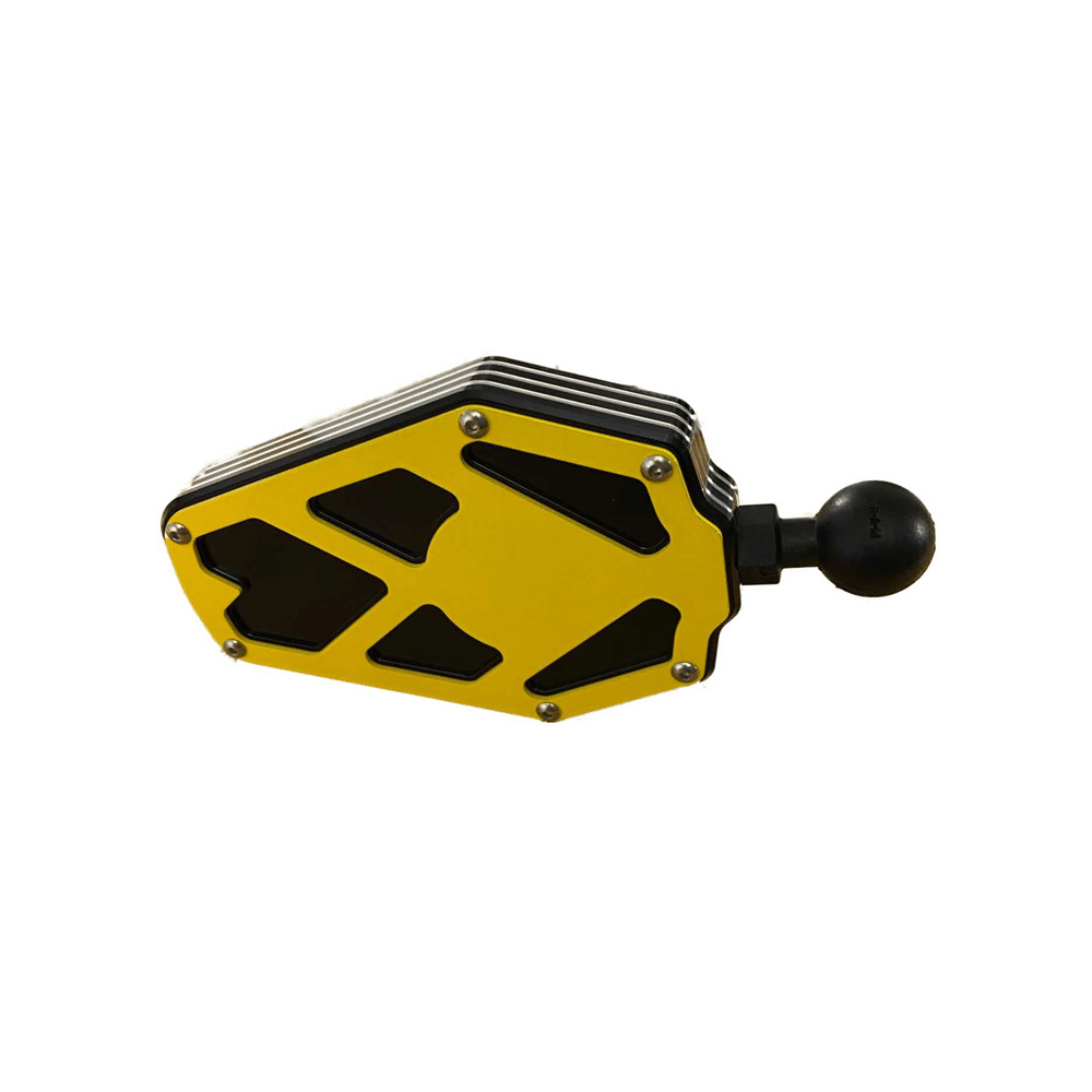 BILLET ALUMINUM SIDE MIRROR AJK Offroad 1.875" YELLOW