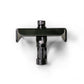 Black powder-coated universal air pumper bracket
