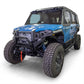 Three quarter view highlighting the new front grille insert