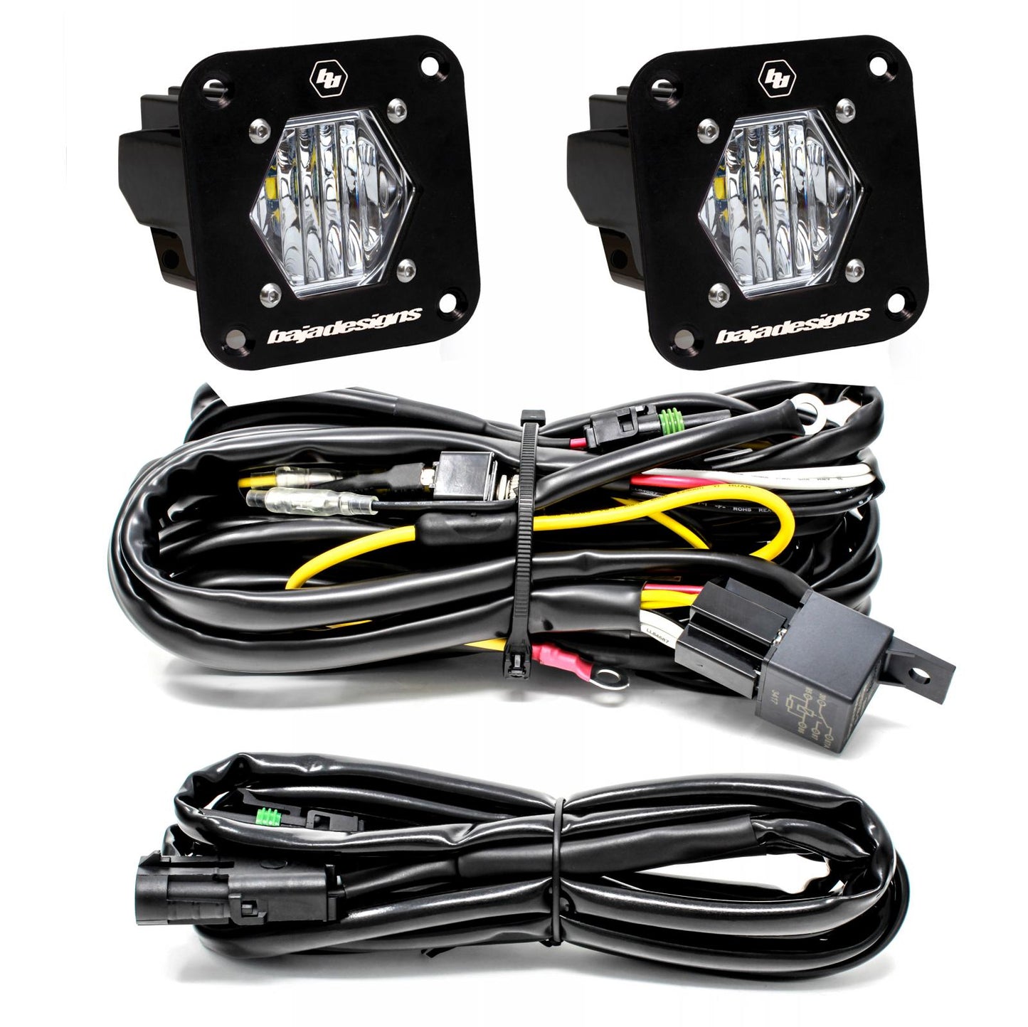 LED Light Pods S1 Pair Work/Scene LED Flush Mount Backup Kit Baja Designs