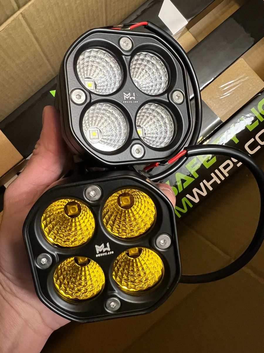 3" 40W 3400L WHITE FLOOD - PAIR - Mwhips