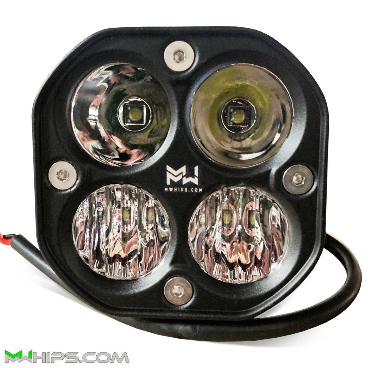 3" 40W 3400L WHITE SPOT/FLOOD - PAIR - Mwhips