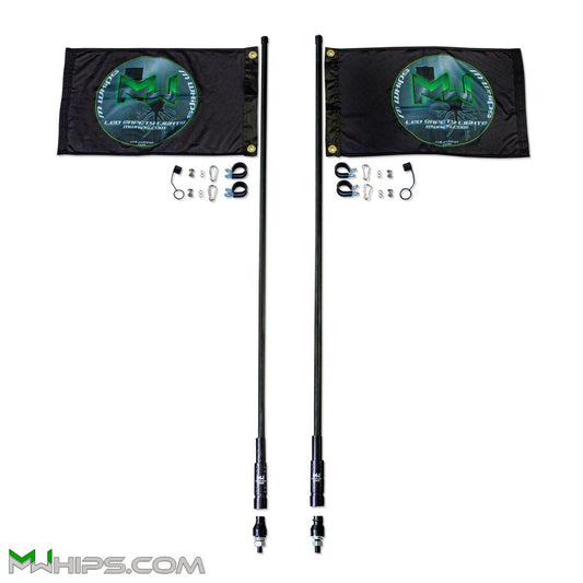 4FT DAY WHIP (EXTRA STRENGTH ROD) - PAIR - Mwhips