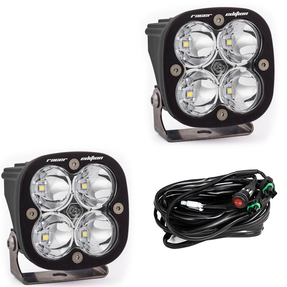 LED Light Pods Baja Amber Lens Spot Pair Squadron Racer Edition Baja Designs