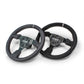 Round utv steering wheel in leather finish and Round utv steering wheel in suede finish 