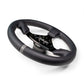 Round utv steering wheel in leather finish 