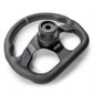 Round utv steering wheel in leather finish