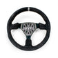 Round utv steering wheel in suede finish