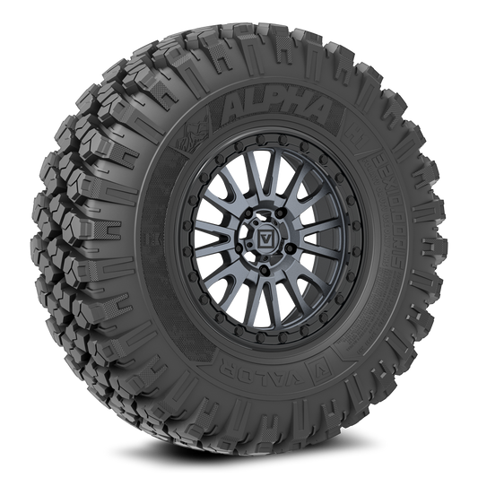 Alpha on 15x7 V16 GM UTV Wheel and Tire Kit - Valor Offroad