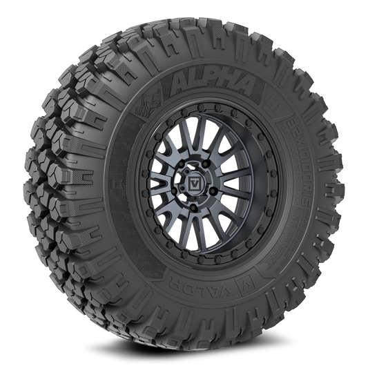 Alpha on 15x8 V16 GM UTV Wheel and Tire Kit - Valor Offroad