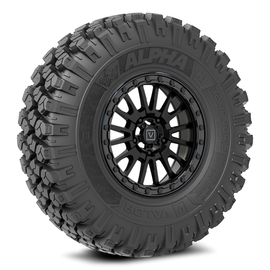Alpha on 15x7 V16 SB UTV Wheel and Tire Kit - Valor Offroad