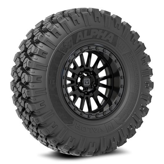 Alpha on 15x8 V16 SB UTV Wheel and Tire Kit - Valor Offroad
