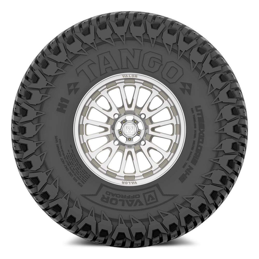Tango on 15x7 V14 RM UTV Wheel and Tire Kit - Valor Offroad