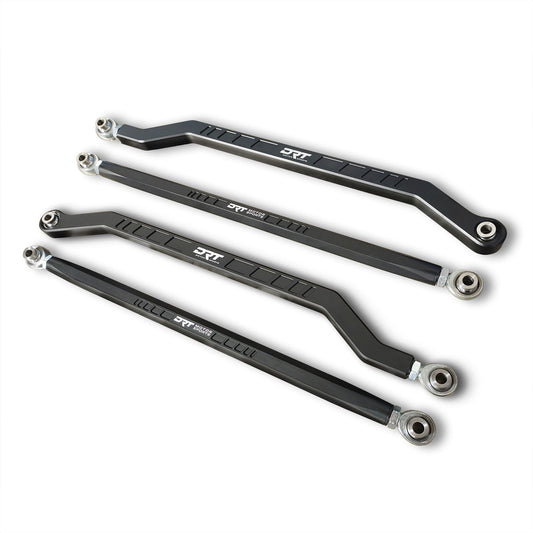 DRT Motorsports Polaris 2024+ XP1K/4 (64") Billet Aluminum High Clearance Radius Rod Set, Black