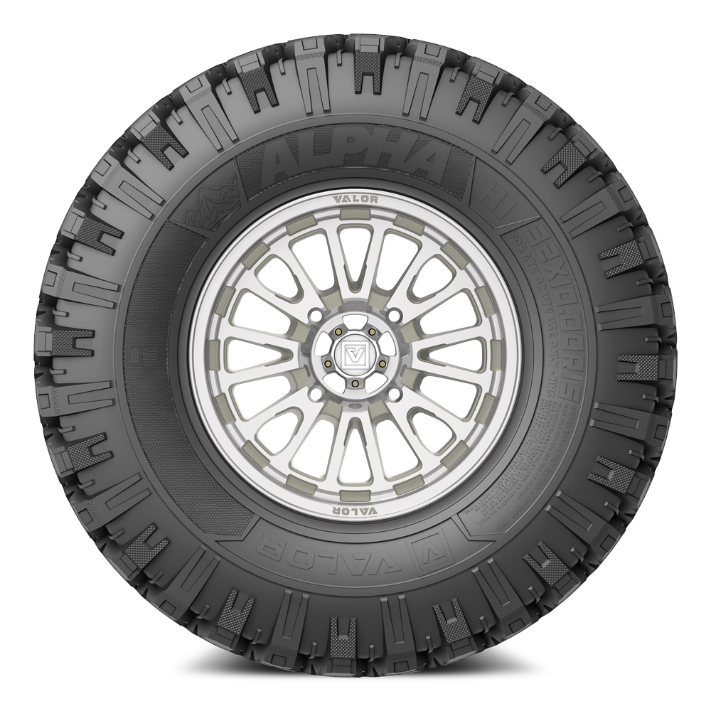 Alpha on 15x7 V14 RM UTV Wheel and Tire Kit - Valor Offroad