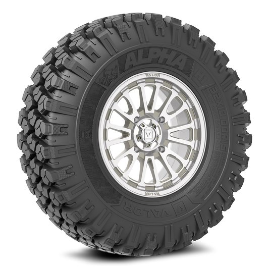 Alpha on 15x7 V14 RM UTV Wheel and Tire Kit - Valor Offroad
